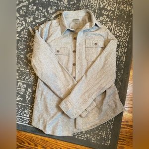 LL Bean Men's Chamois Shirt, Men’s L regular Gray